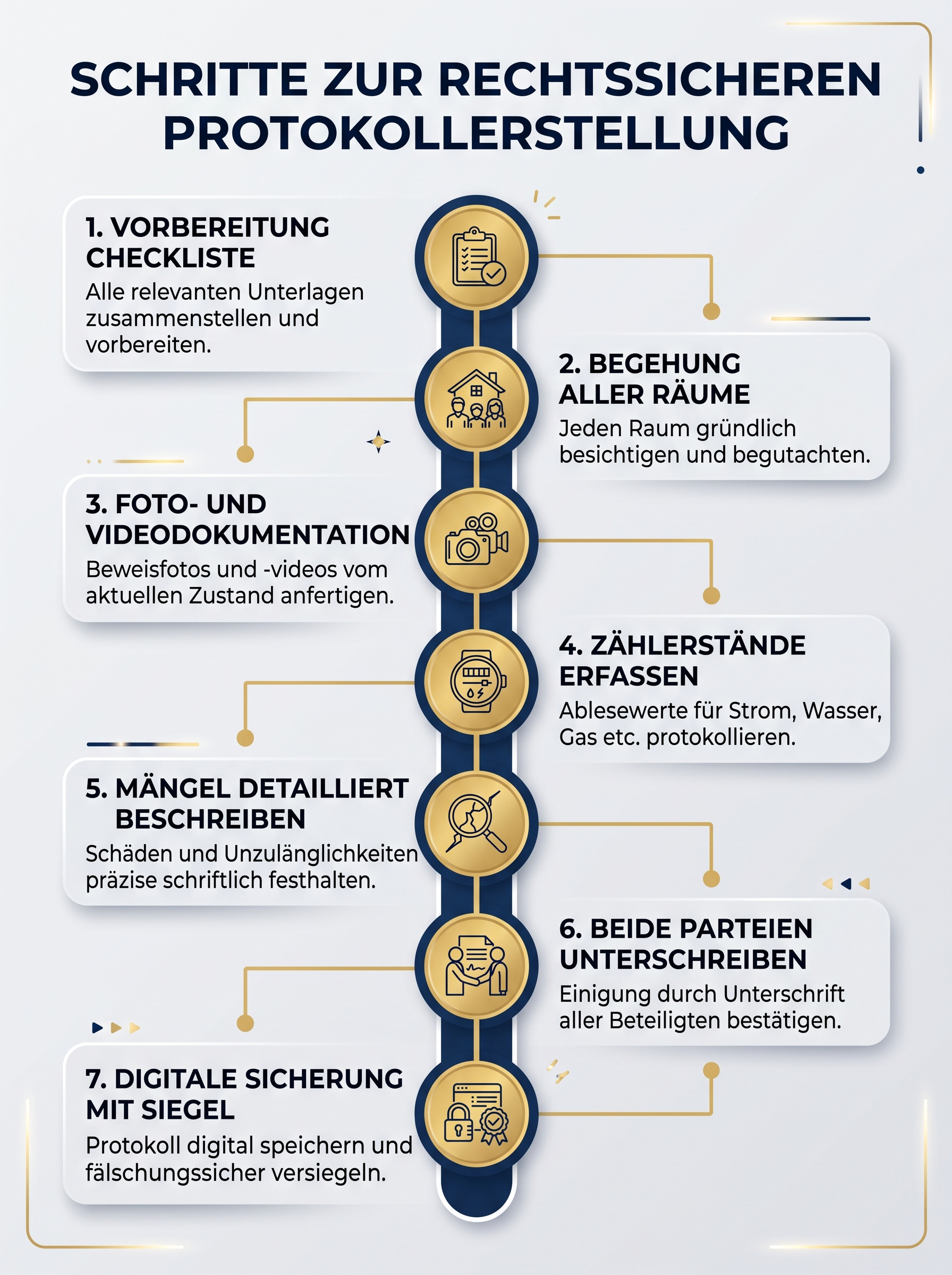 Schritte zur rechtssicheren Protokollerstellung
