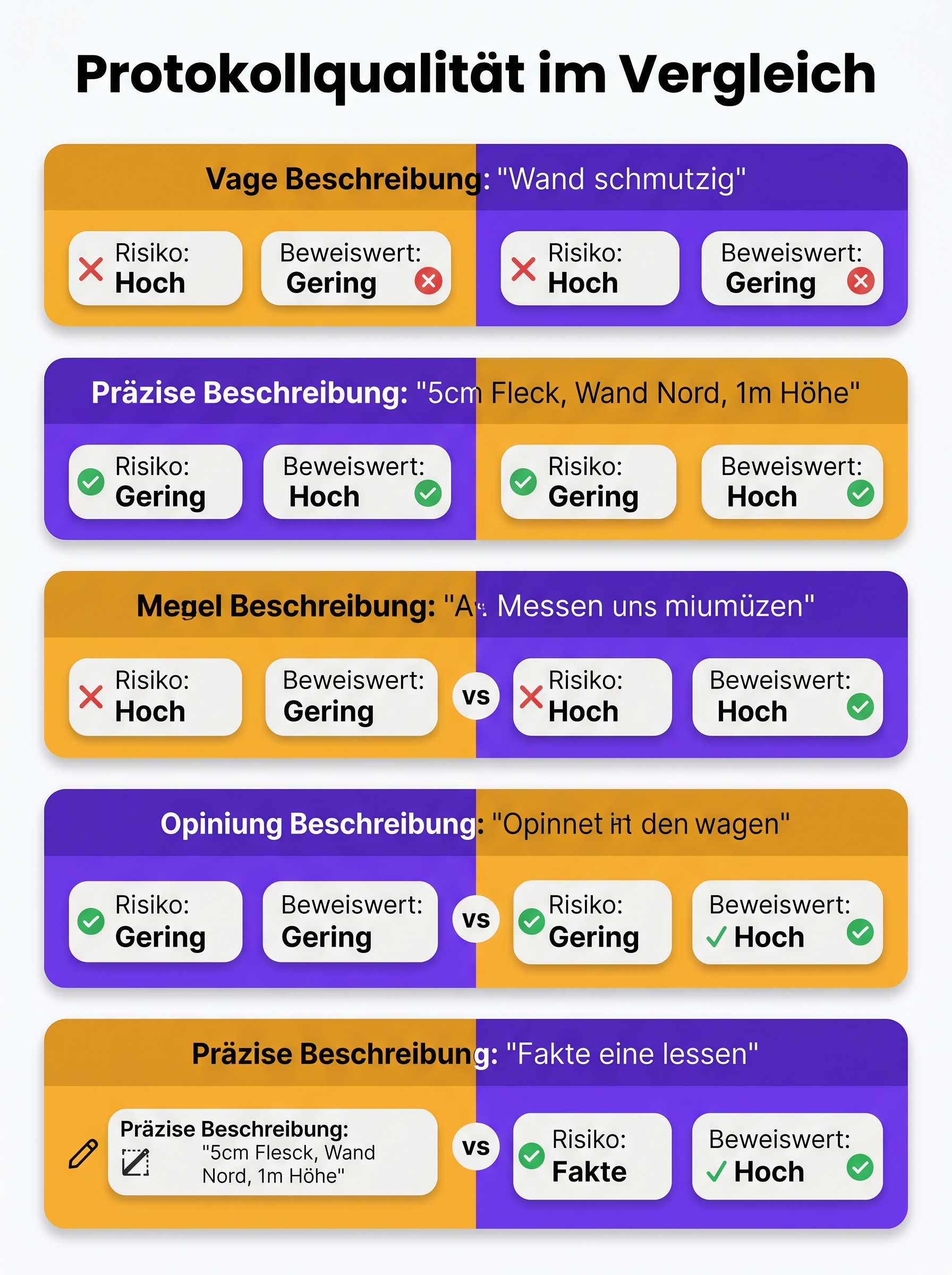 Protokollqualität im Vergleich